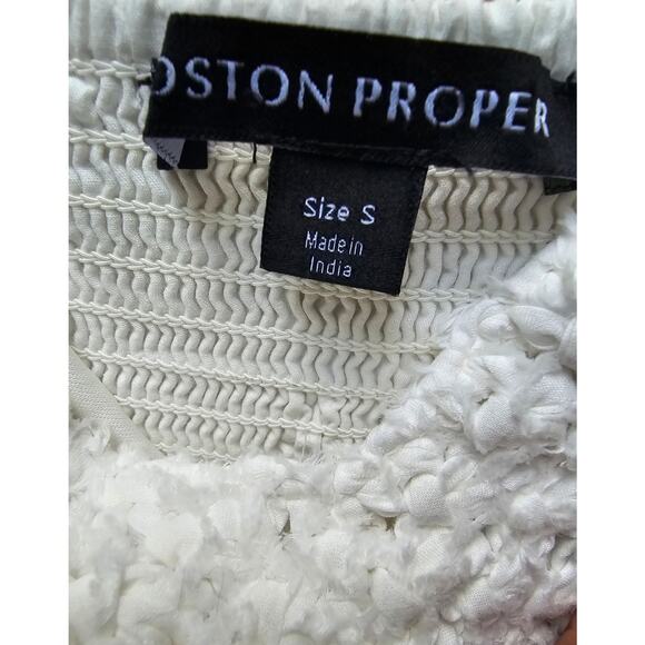 NWT, Boston Proper Women’s Macrame Tiered Tank Dress white, Size Small - Picture 3 of 7